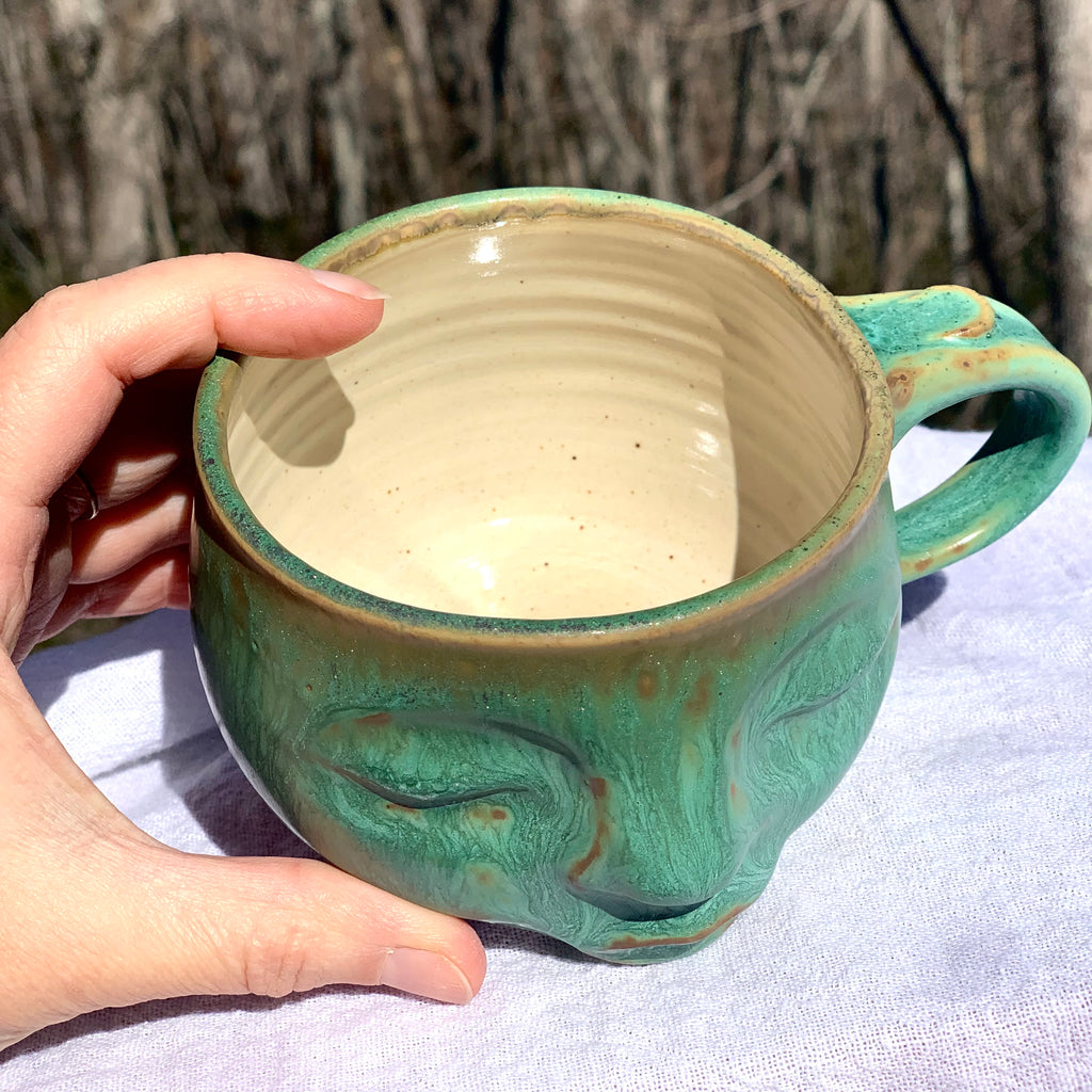Serene Face Mug / Malachite